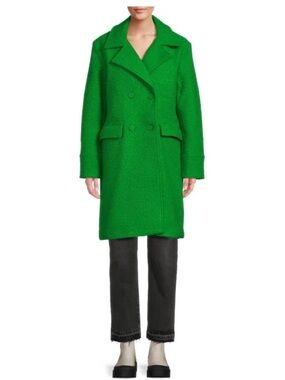 Noize Double-Breasted Emerald Green Coat